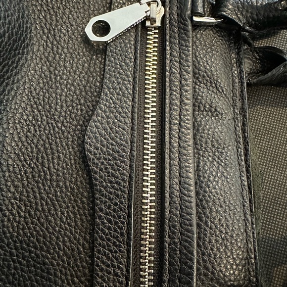 REBECCA MINKOFF Black Regan satchel purse handbag 12.5” x 9” - Picture 2 of 11